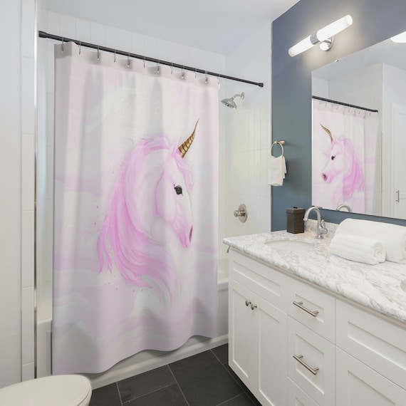 Pink Unicorn Shower Curtain Unicorn Gift Idea Unicorn Decor for Girls Room  Unicorn Birthday Gift Unicorn Gifts for Adults 