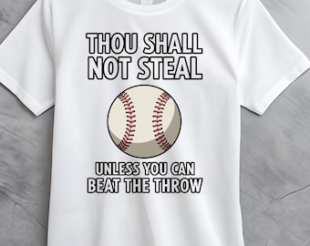 Divertente design PNG di baseball: Non rubare Sublimazione (download digitale)
