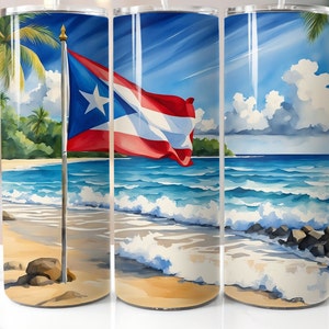 Copo magro de 20 onças de Porto Rico png, envoltório de copo de Porto Rico png, designs de copo de 20 onças, bandeira de Porto Rico png, download de copo png