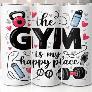 Gym Png | Fitness Sublimation Design | Gym Life | 3D Bundle Fitness Tumbler Wrap Design | Gym Tumbler Wrap | 20Oz Gym Motivational Tumbler