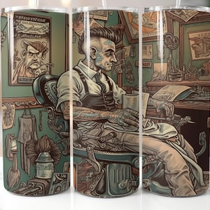 Emballage de gobelet pour tatouage : 20 oz, sublimation (téléchargement numérique)