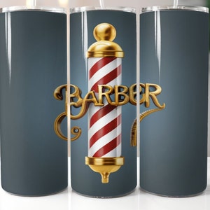 Emballage pour verre de barbier, verres minces 20 oz sublimation pour barbier, emballage de verre droit et fuselé, cadeau pour coiffeur