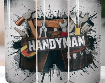 Handyman Tool Belt Tumbler Wrap Design (PNG Digital Download)