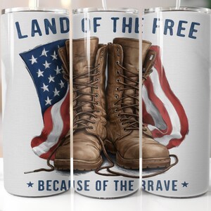 Veteran Memorial Day 20oz Skinny Tumbler Wrap, Sublimation Design, Digital Download PNG, American Flag Tumbler Wrap PNG, 4th of July Tumbler