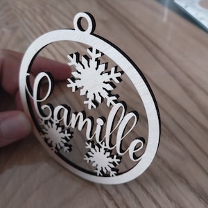 Personalized wooden Christmas decorations