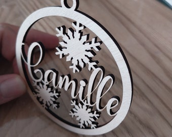 Personalized wooden Christmas decoration