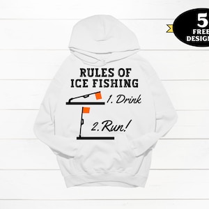 Funny ice fishing sublimation design, Rules of Ice Fishing png, tip up shirt png, ice fishing png, funny fishing png