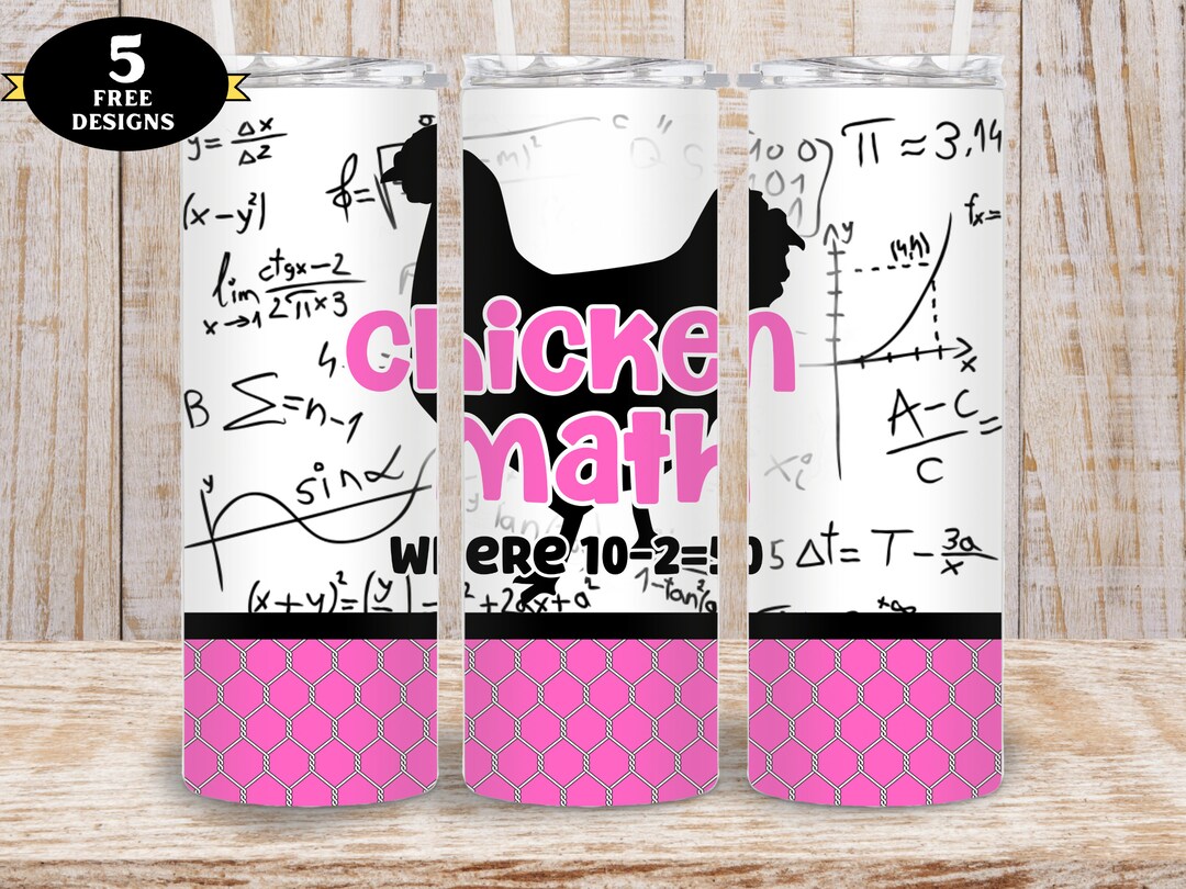 Chicken Tumbler, Chicken Math Tumbler Png, Chickens 20oz Tumbler Png ...