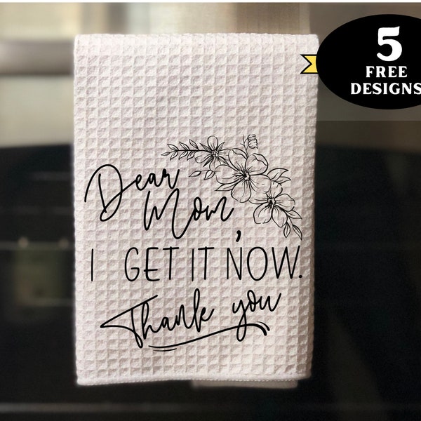 Dear Mom Kitchen Towel png, funny kitchen towel png, funny mom towel sublimation design, cute towel png