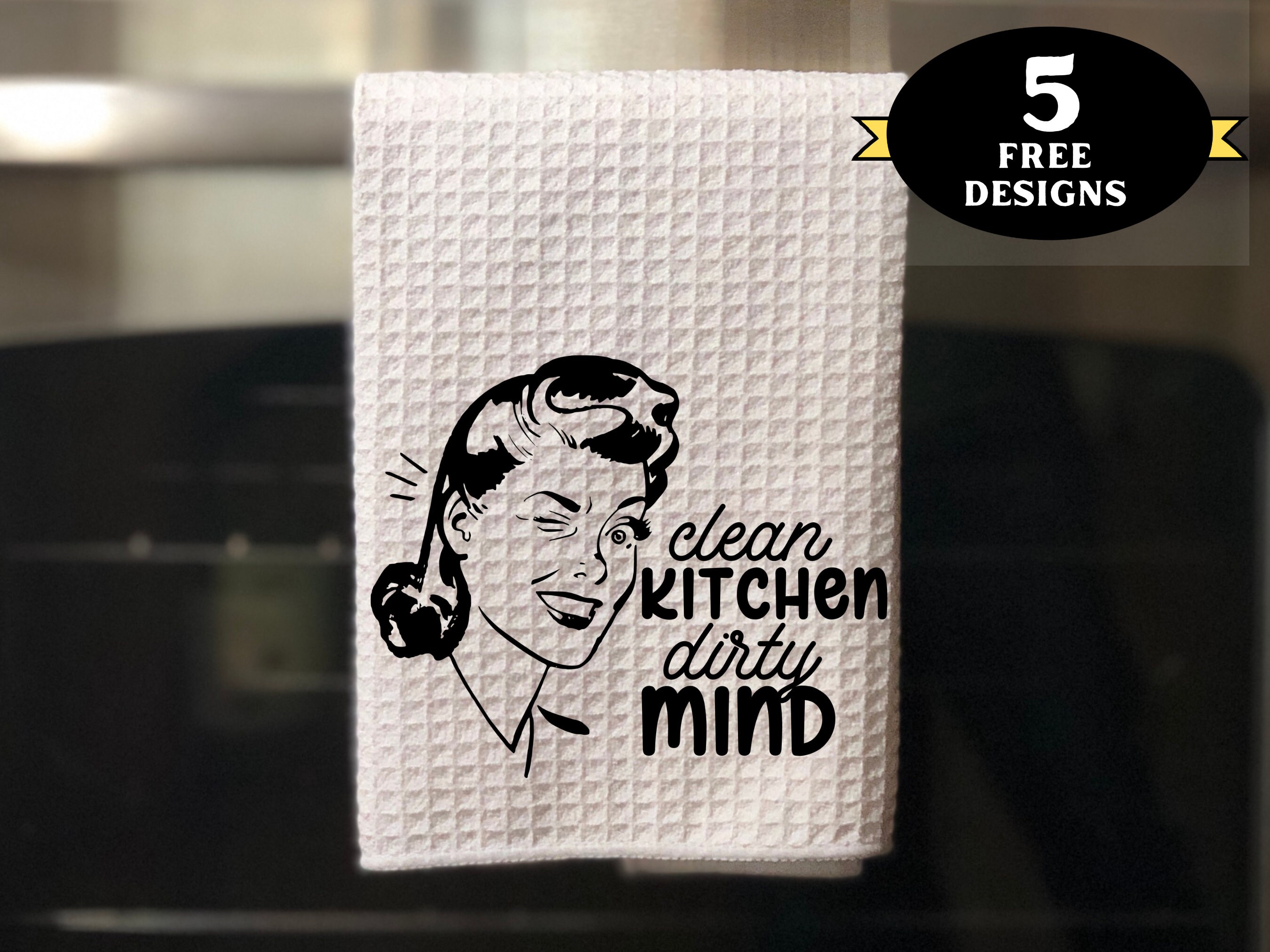 Geschirrtuch 'Messy Kitchen' – 71 X 71 Cm, Baumwolle, Mit Witzigem Spruch, Maschinenwaschbar