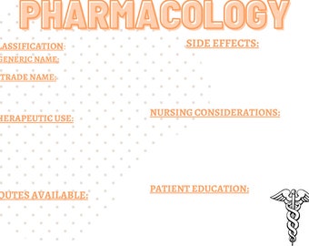 Pharmacology Template