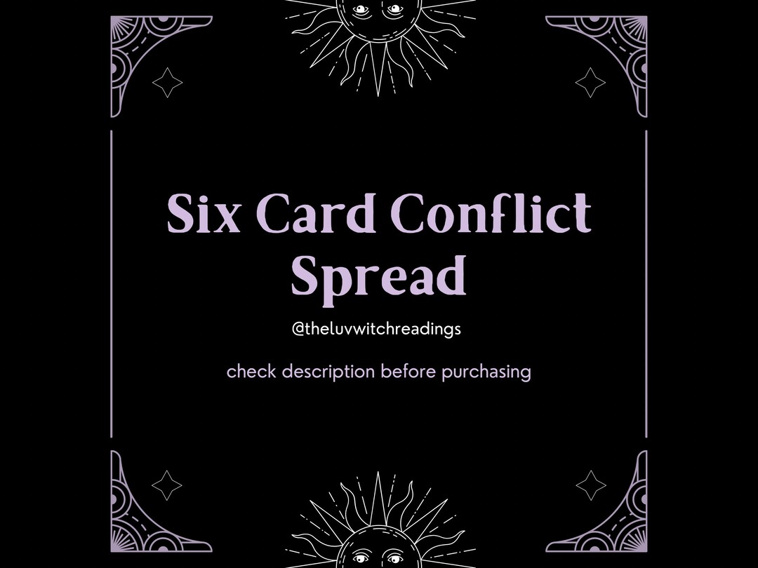 6 Card Conflict Spread Tarot Reading Etsy