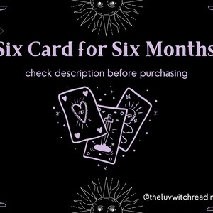 6 cartas para la lectura del tarot de los próximos 6 meses