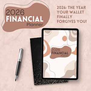 2026 Minimalist Digital Financial Planner, Budget and Expense Tracker (Print, iPad and Android)