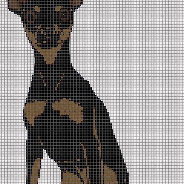 Mini Pincher dog Cross stitch pattern pdf instant download digital