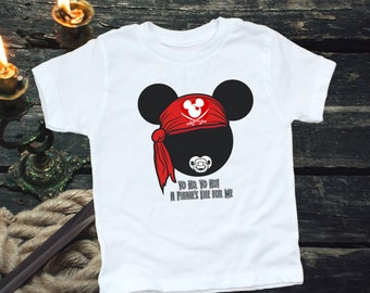 Disney World Mickey Mouse Pirate Toddler t-shirt - Fun Disney Family Trip t-shirt - Yo Ho Yo Ho a Pirate's Life for me t-shirt-Fun Mutier