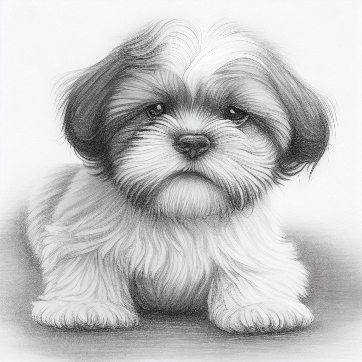 Cutest Shih Tzu Puppy Art Digitaldownload Instant Delivery Loveable ...