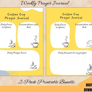 Coffee Cup Prayer Journal Digital and Printable Download