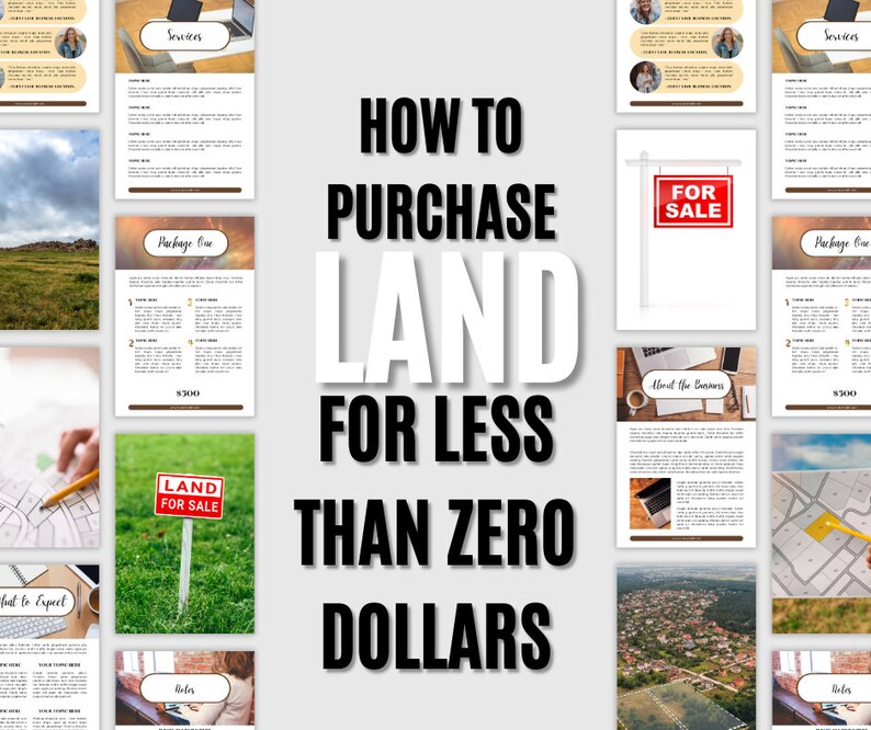 How to Purchase Land for Less Than Zero Dollars, Purchase Land,