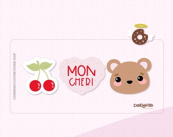 Love Cherry Bear Cookie Cutter .STL File + PNG/JPG Eddie Image! Instant download!