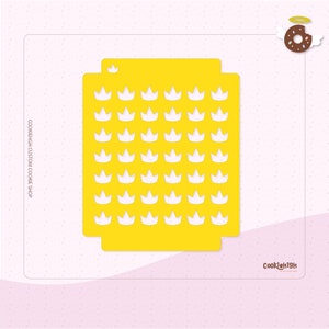 Digital: Crown Sprinkle Stencil ( 3 sizes) - STL File for 3D Printing | Digital Download Sprinkle Stencil