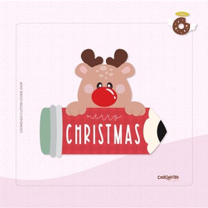 Rudolph Bleistift Plakette Ausstechform .Stl | Sofortdownload!