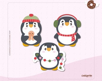 Merry Penguin Set Cookie Cutter .Stl | Instant download!