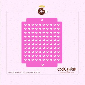 Digital: Valentine Heart Sprinkles Stencil - STL File for 3D Printing | Stencil STL Files | Sprinkles Stencil Digital Download