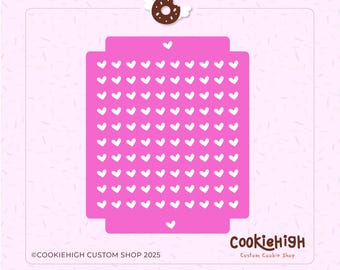 Valentine Heart Sprinkles Stencil: 3D Printing STL File (Digital Download)