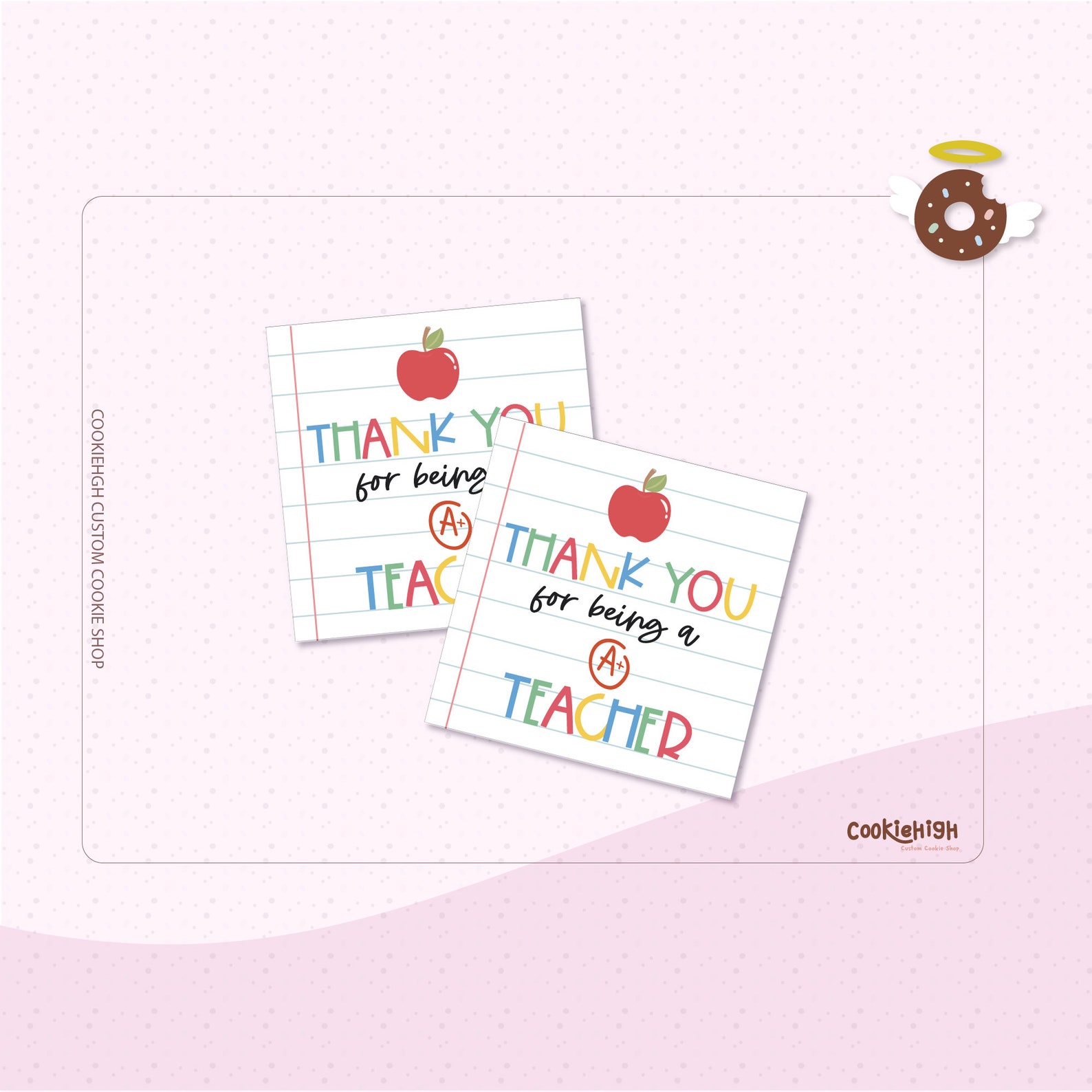 Teacher Appreciation Gift Tag: A+ Teacher Printable (2x2