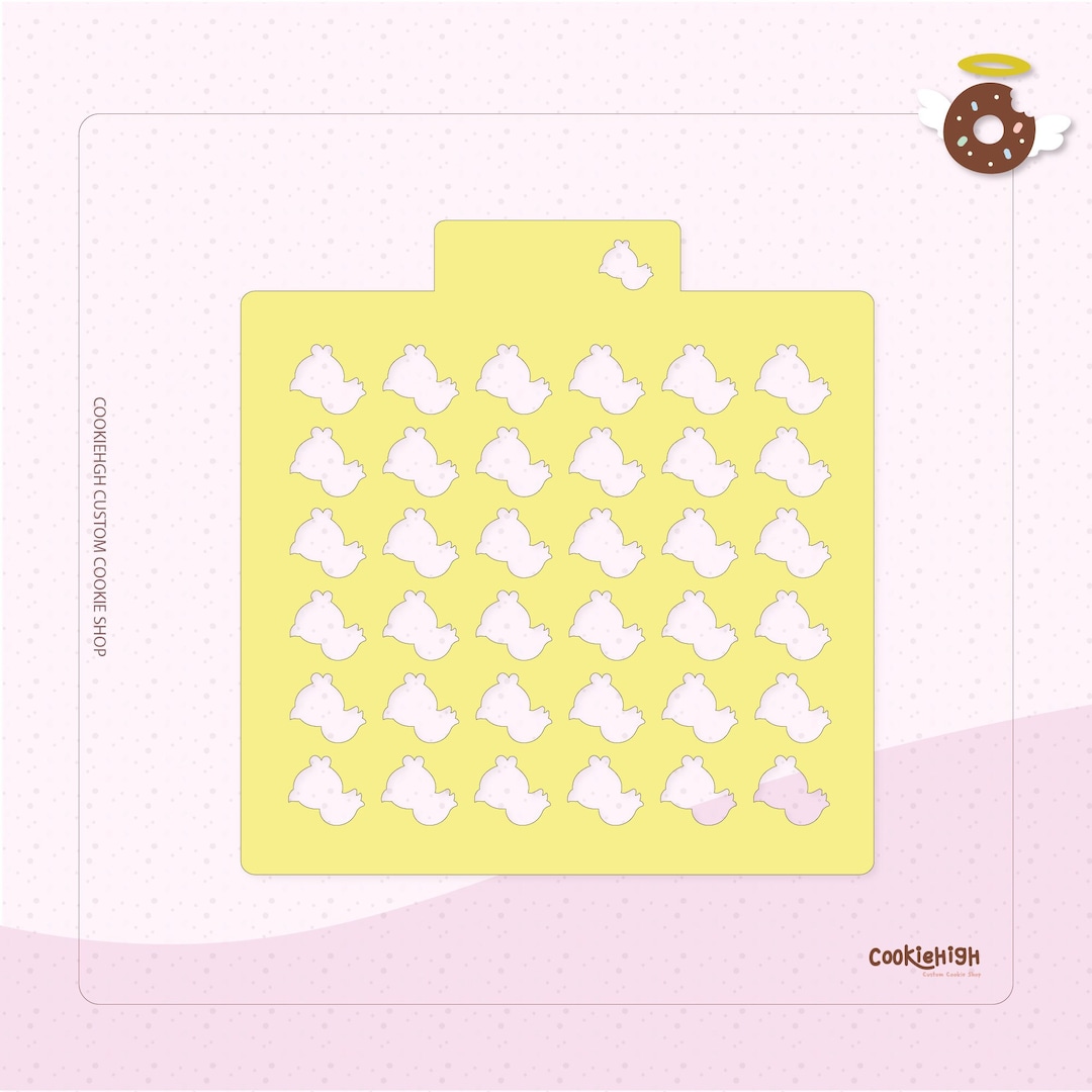 Chick Easter Sprinkle Stencil: 3D Printing STL File (digital Download ...