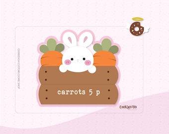 Wood Box with carrot Cookie Cutter .Stl | Instant download!