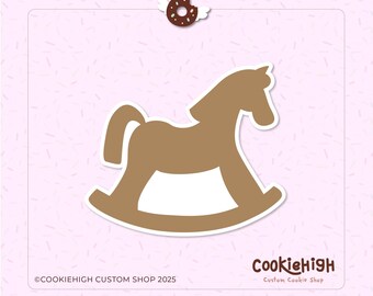 Cortador de galletas de caballo mecedor. Imagen Stl + PNG de Eddie! / ¡Descarga instantánea!