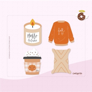 Cozy Autumn Set Cookie Cutter .Stl | Instant download!