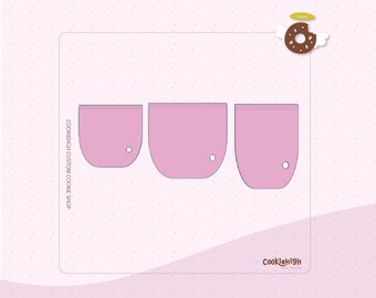 Digital: Cookie Stencil Scrapers .STL File for 3D Printing | 3 sizes |  Instant download!