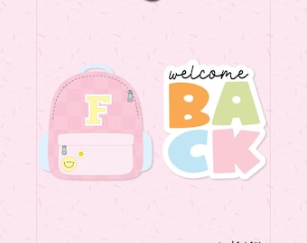 Welcome Back Set  2 | Cookie Cutter STL | Digital Download+Edible PNG+Black Guide