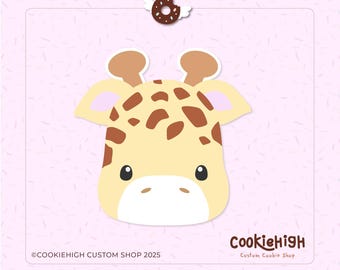 Giraffe Face Cookie Cutter .Stl + PNG Image of Eddie! | Instant download!