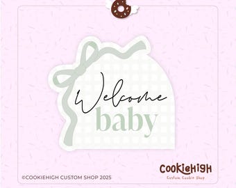 Coquette Bow Plaque Cookie Cutter STL File (Digital Download)