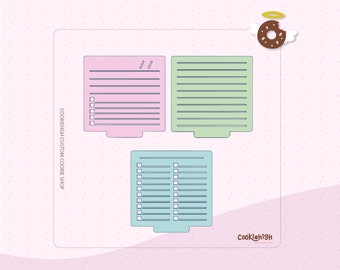 Digital: Note Daily Planner Stencils - STL File for 3D Printing | 3x3in  Notes |  3D Printed Note Daily Planner