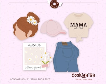 Coolste Mommin Ausstechförmchen Set 5 | 3D gedruckte Ausstecher - Eddie PNG (digitaler Download)