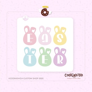 Digitaal: Easter Egg Bunny-sjabloon, 2 stuks | SVG-png-direct downloaden voor cookie-stencil | Snijbestand!