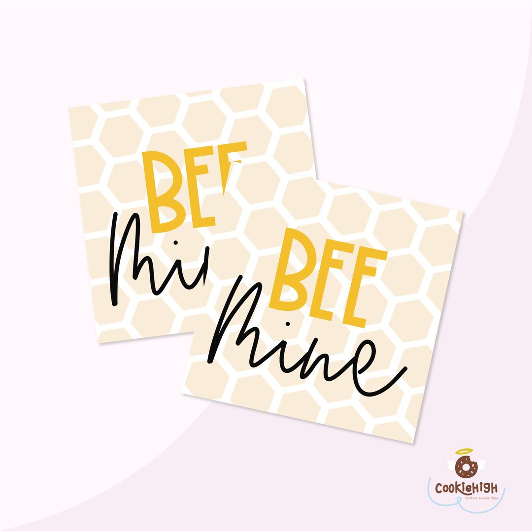 PRINTABLE TAG Bee Mine Valentine's Day Gift 2x2 Square - Etsy