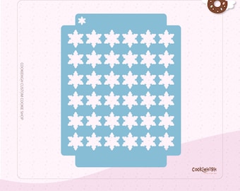 Snowflake Sprinkle Stencil: 3D Printer STL Files (Digital Download)