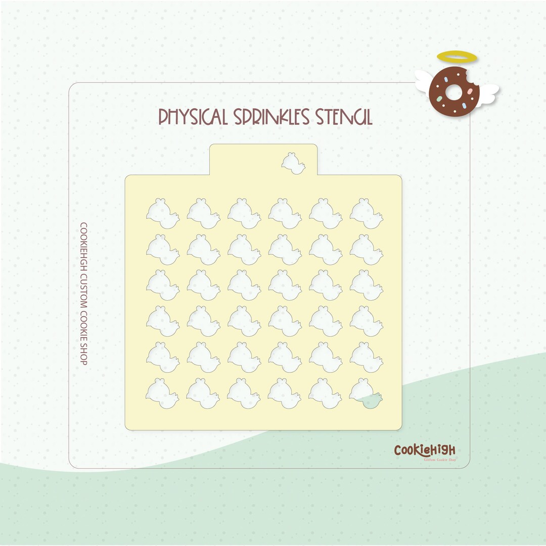 Chick Easter Sprinkle Stencil Multiple Size Options - Etsy