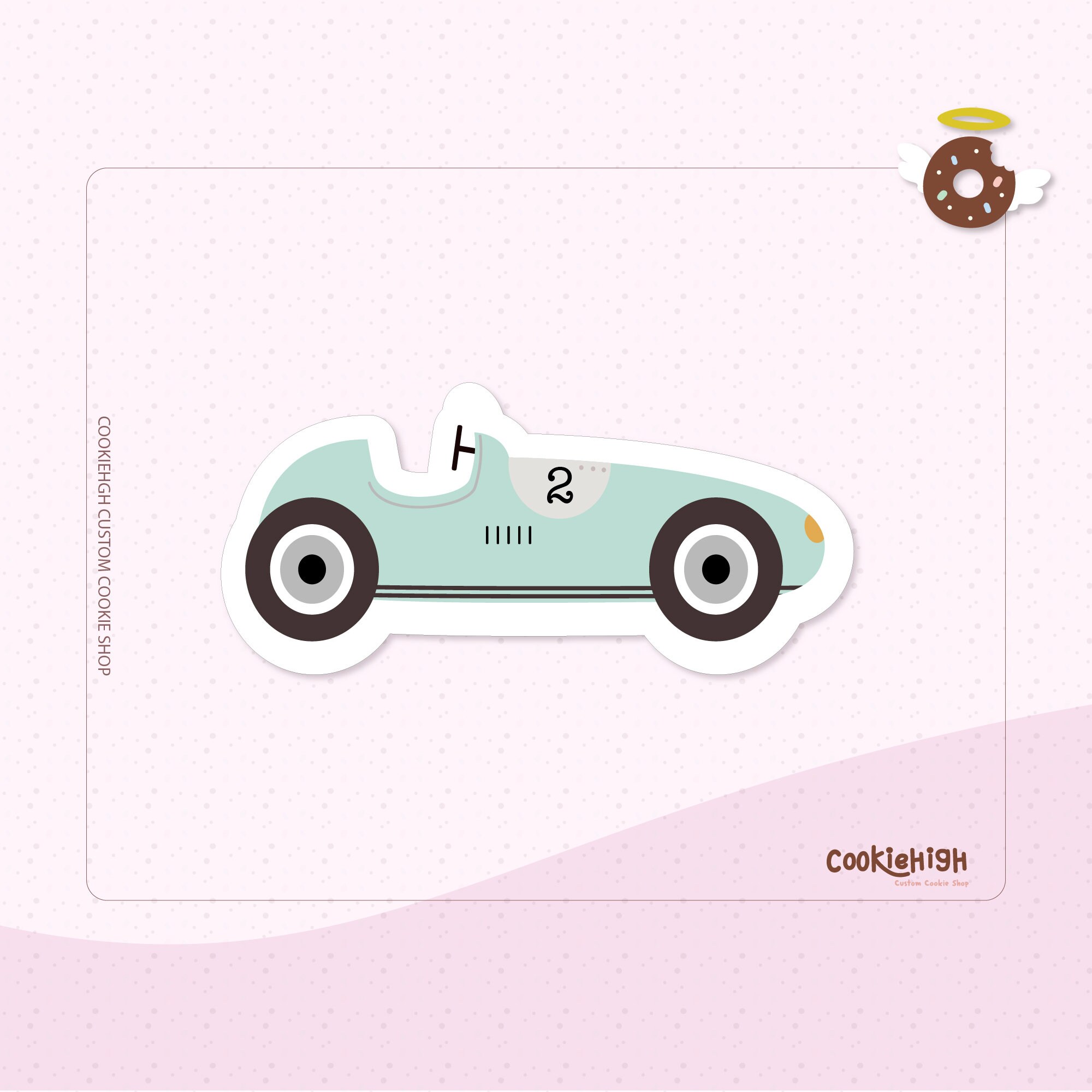 Vintage Race Car Cookie Cutter .Stl | Instant download!