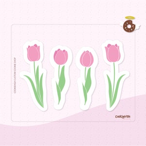Long Tulip Bouquet Flowers Set Cookie Cutter.STL + PNG Image of Eddie!  | Instant download!