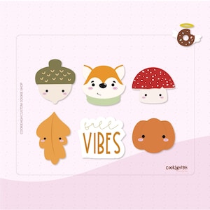 Cute Fall Vibes Set Cookie Cutter .Stl | Instant download!