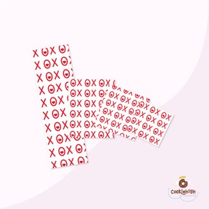 DRUCKBARE BOX BACKER - Valentinstag xoxo Bundle von Box Backer Cookie in 4 Größen - sofort druckbar