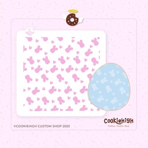 Digitaal: konijn met hartpatroon 2 stencilsnede | SVG-png-direct downloaden voor cookie-stencil | Snijbestand!