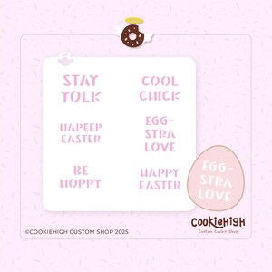 Digitaal: paaseigesprek stencil gesneden | SVG-png-direct downloaden voor cookie-stencil | Snijbestand!